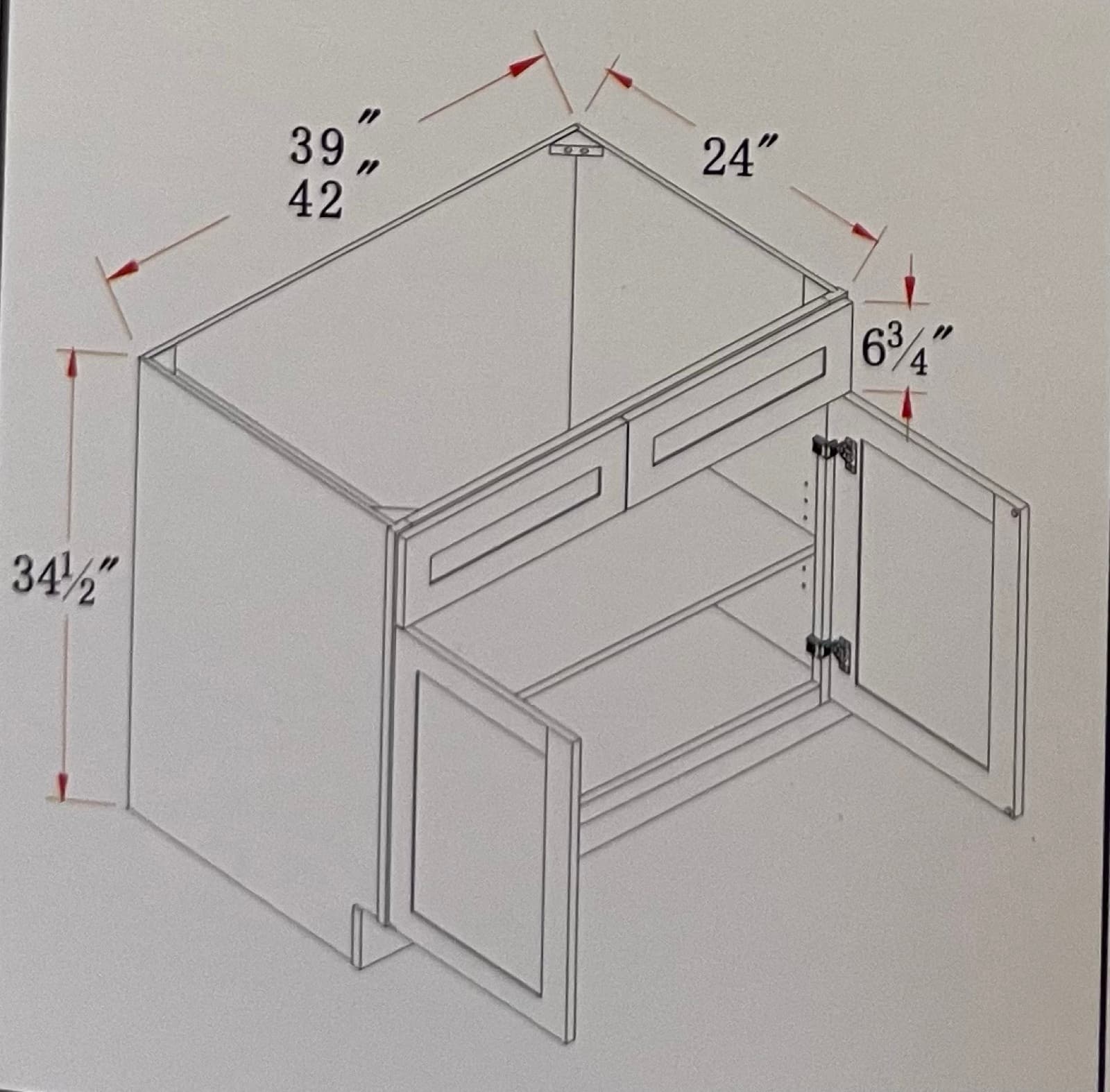 Base cabinet diagram