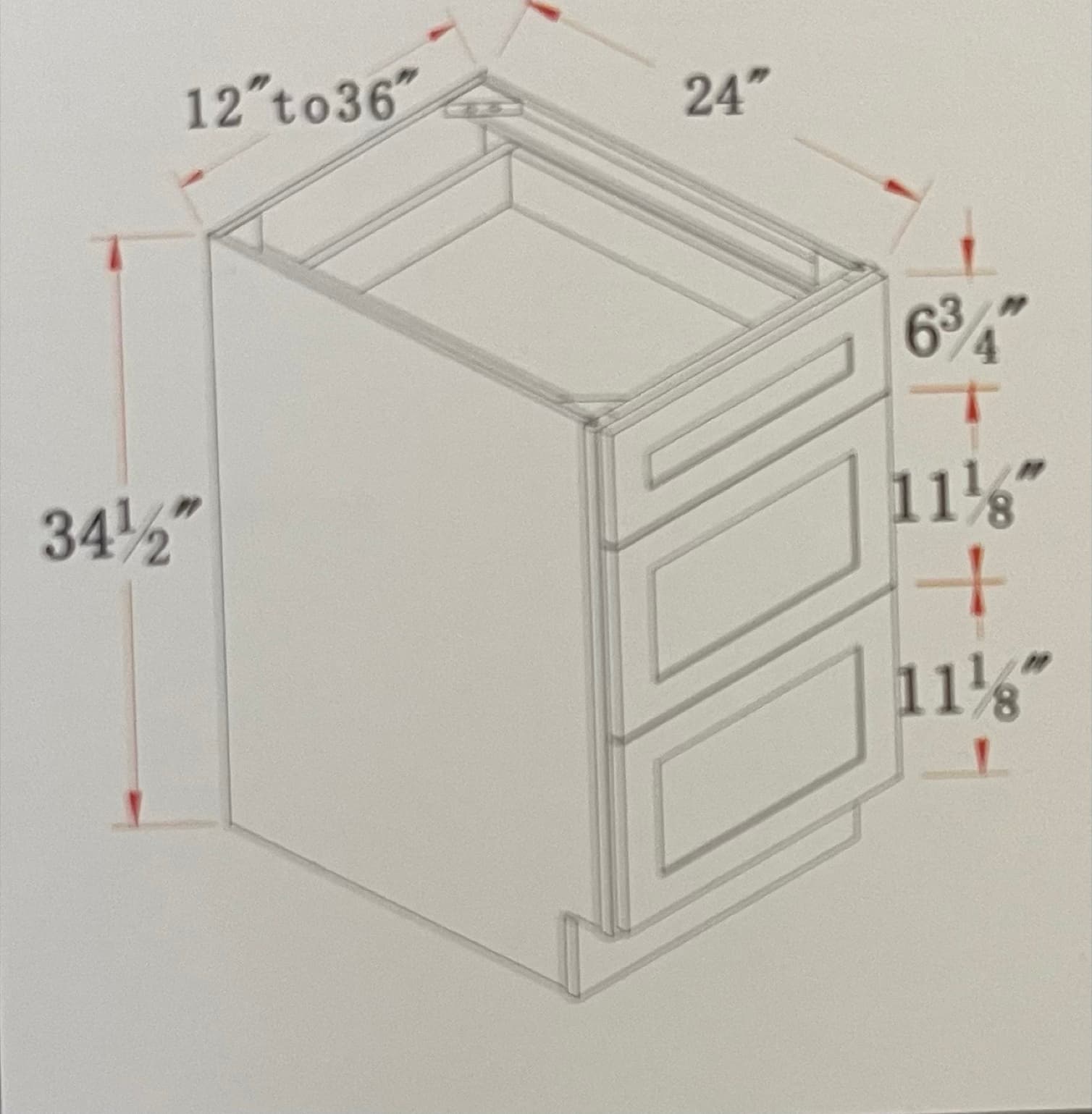 Drawer cabinet diagram