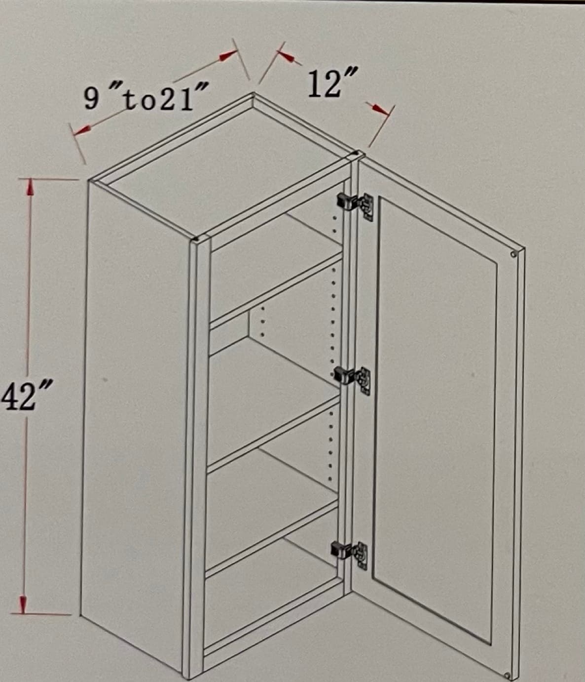 Wall cabinet diagram